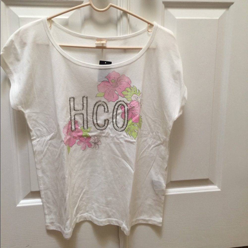 Hollister white short sleeve t-shirt